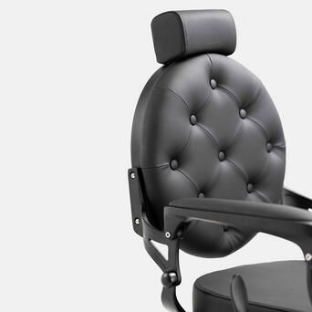 ANTIQUE fekete-fekete barber/férfiszék