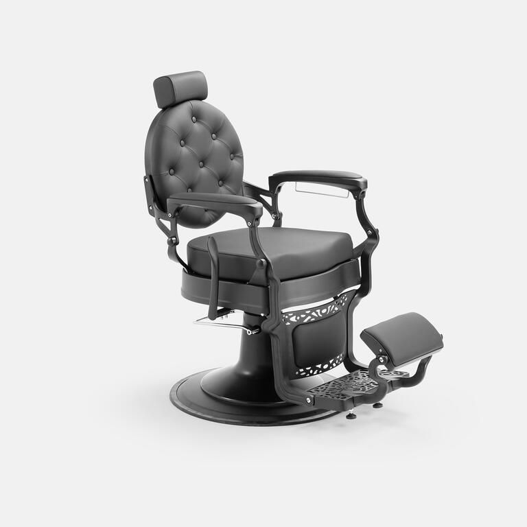 ANTIQUE fekete-fekete barber/férfiszék