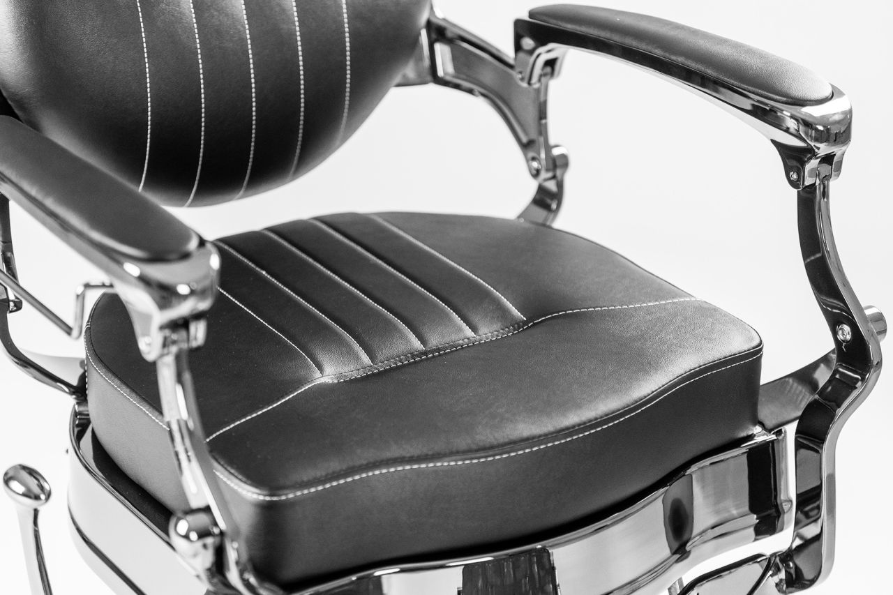 PATIN fekete ezüst barber/férfiszék