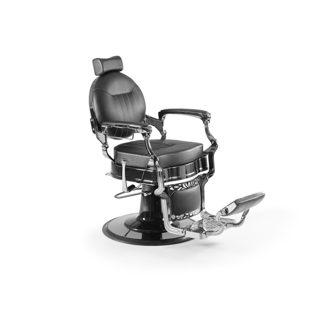PATIN fekete ezüst barber/férfiszék