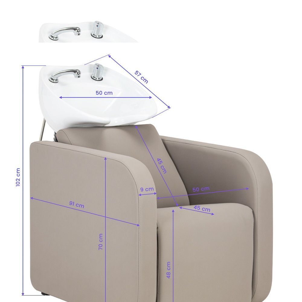 GLOBE beige elektromos lábtartós fejmosó