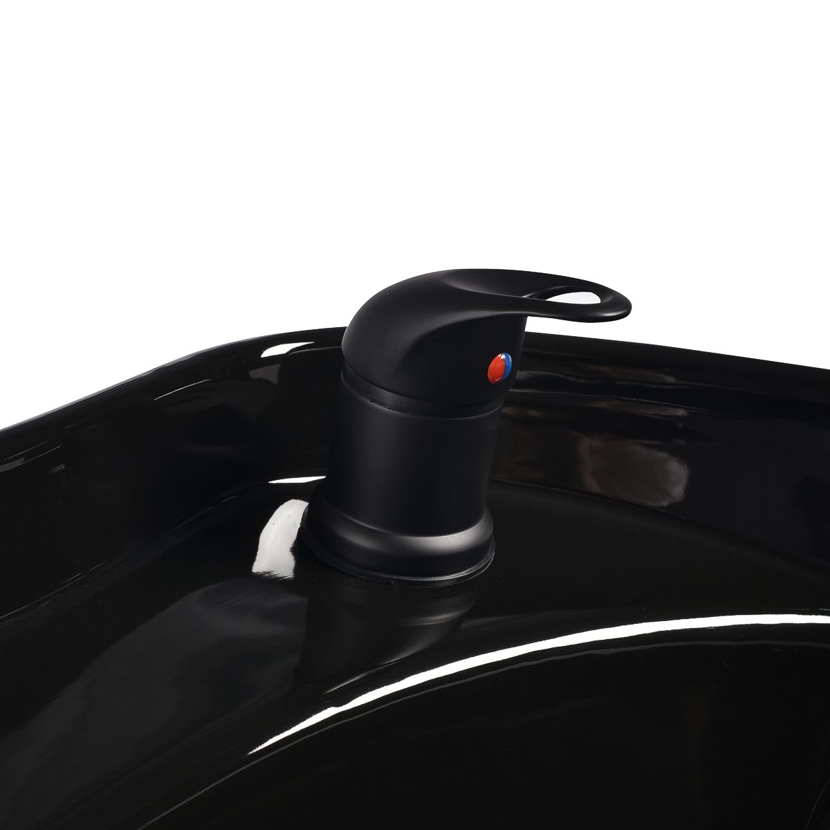 PORTO barna fejmosó , fekete karfával fekete kerámia tállal , fekete csappal