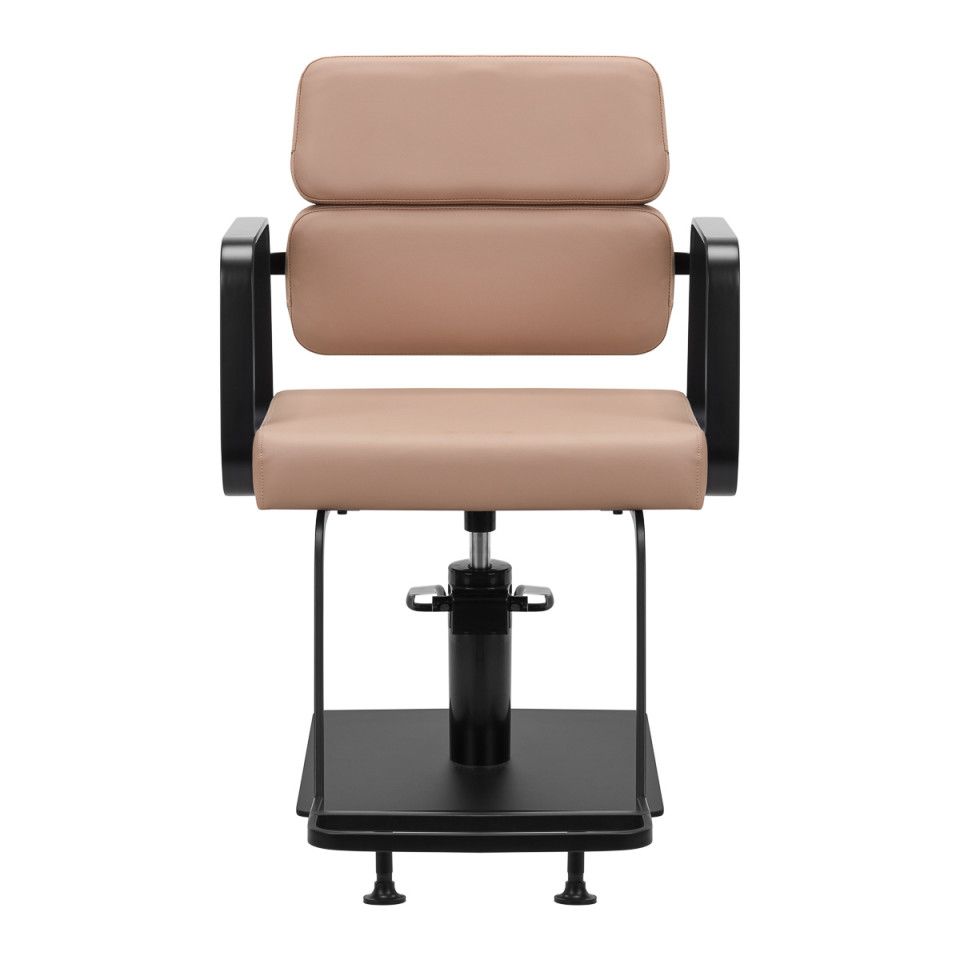 PORTO beige fodrászszék fekete karfával