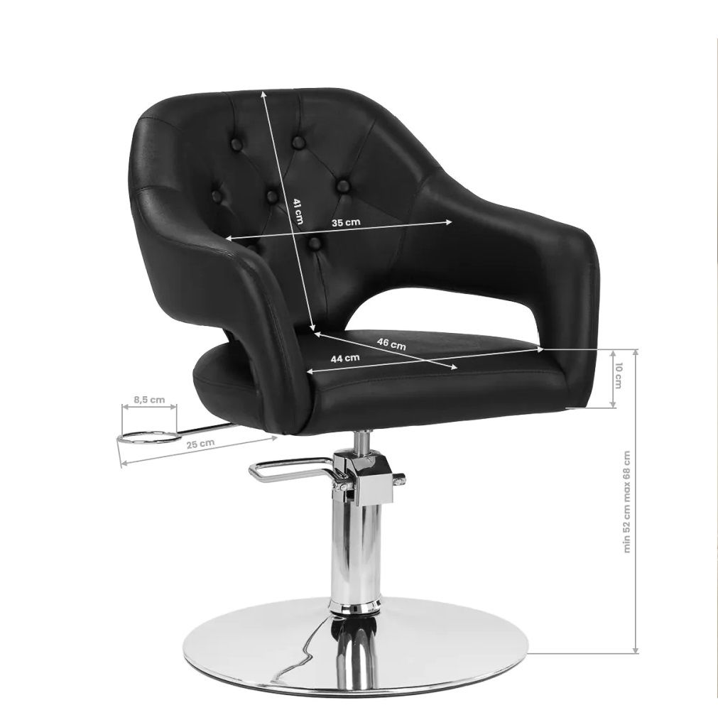 PARMA fekete fodrászszék
