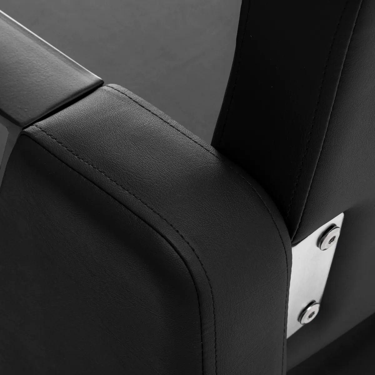 DUPLEX matt fekete fodrászszék lábtartóval DUPLEX matt fekete fodrászszék lábtartóval