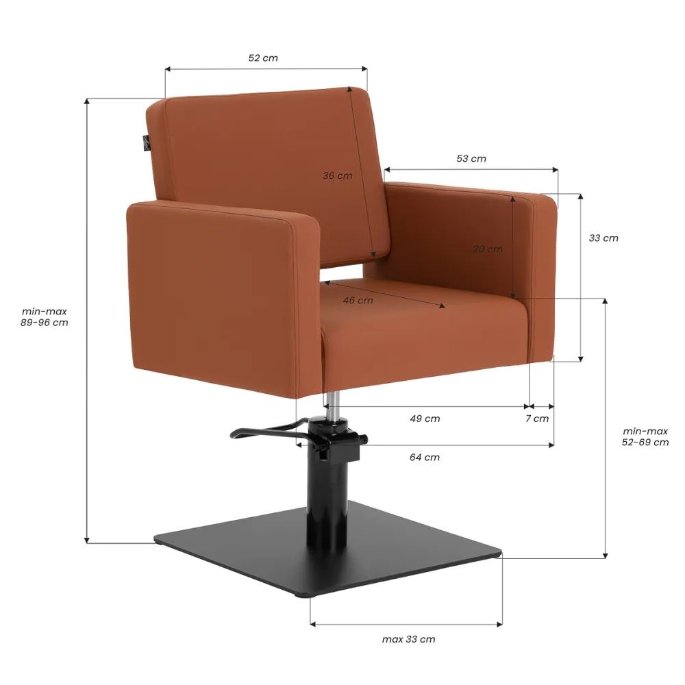 VIKTORIA barna hidraulikus fodrász szék VIKTORIA barna hidraulikus fodrász szék