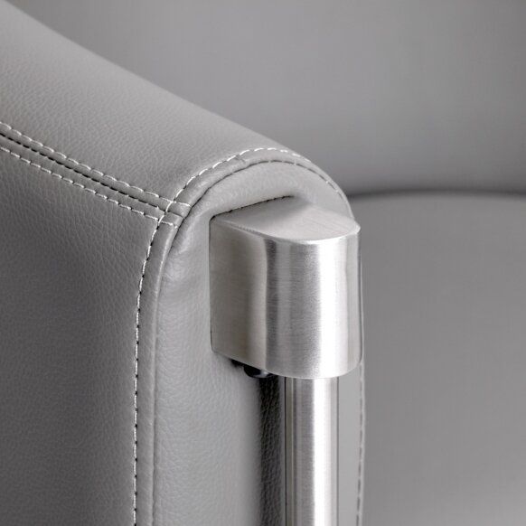 BUBU szürke fodrászszék, inox talp BUBU szürke fodrászszék, inox talp