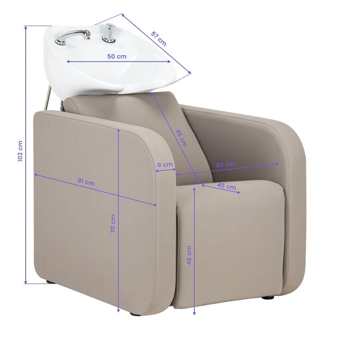 SYLVIA beige fejmosó elektromos lábemelővel