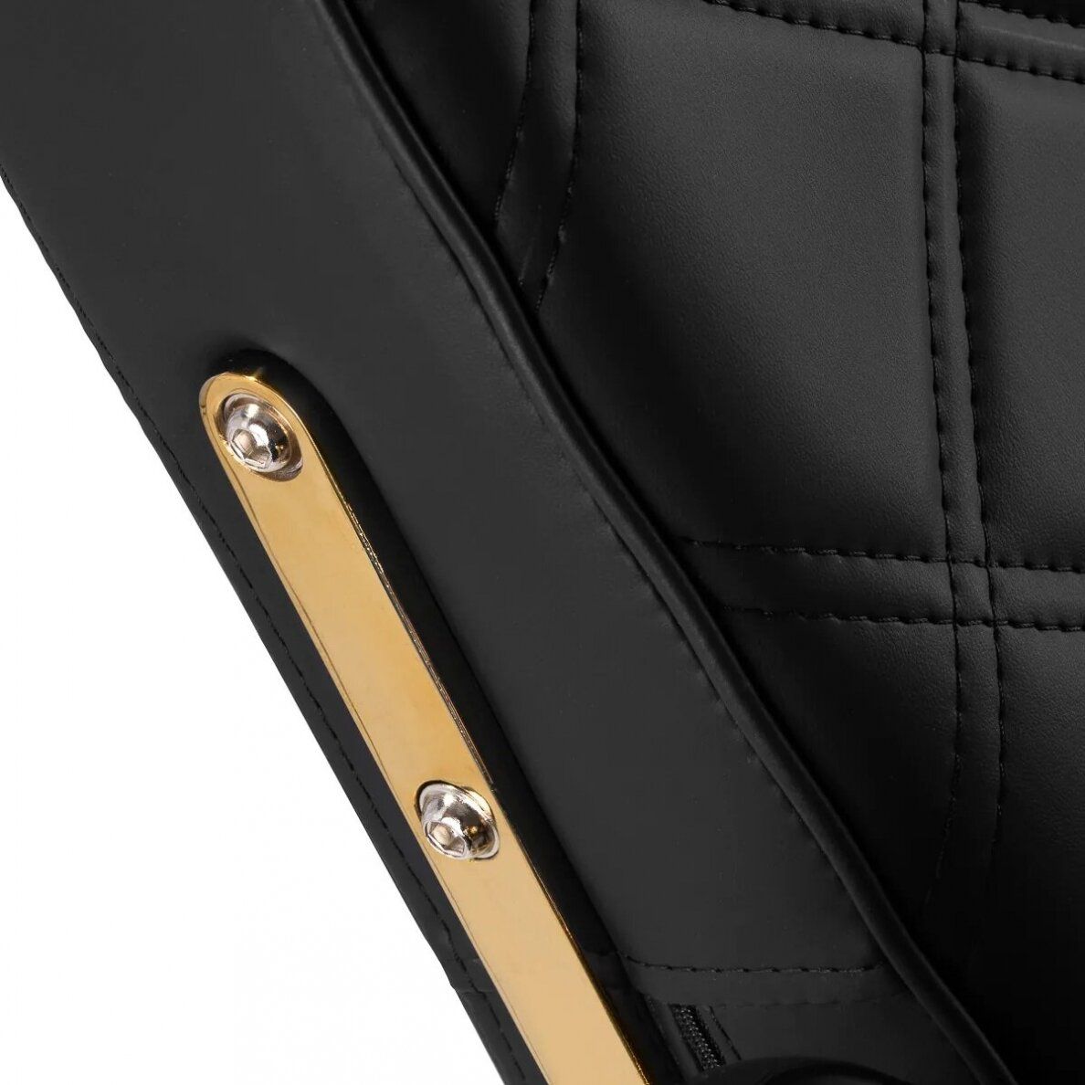 LEONARDO fekete arany borbély/barber szék