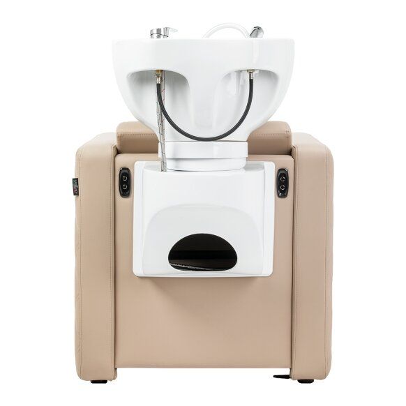 SYLVIA PLUS beige fejmosó elektromos lábemelővel és masszázs funkcióval
